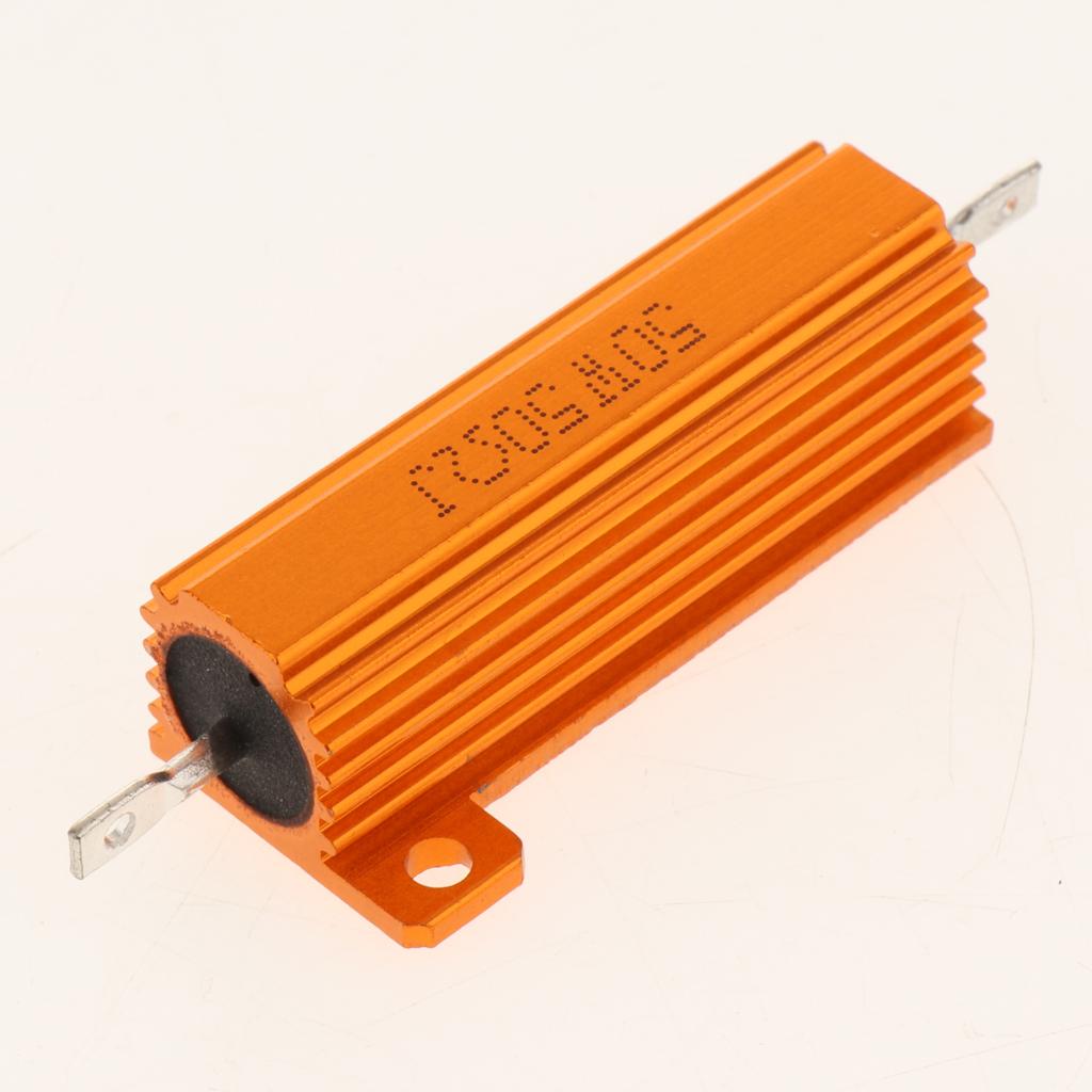 Gold Aluminum Shell resistor RX24 50W High Power Resistor For LED Bulb 50R