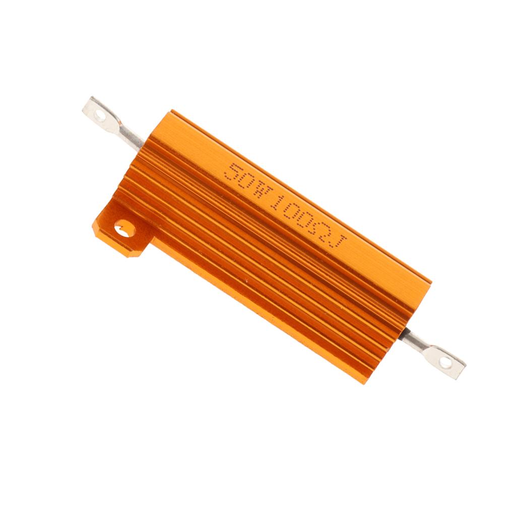 Gold Aluminum Shell resistor RX24 50W High Power Resistor For LED Bulb 100R