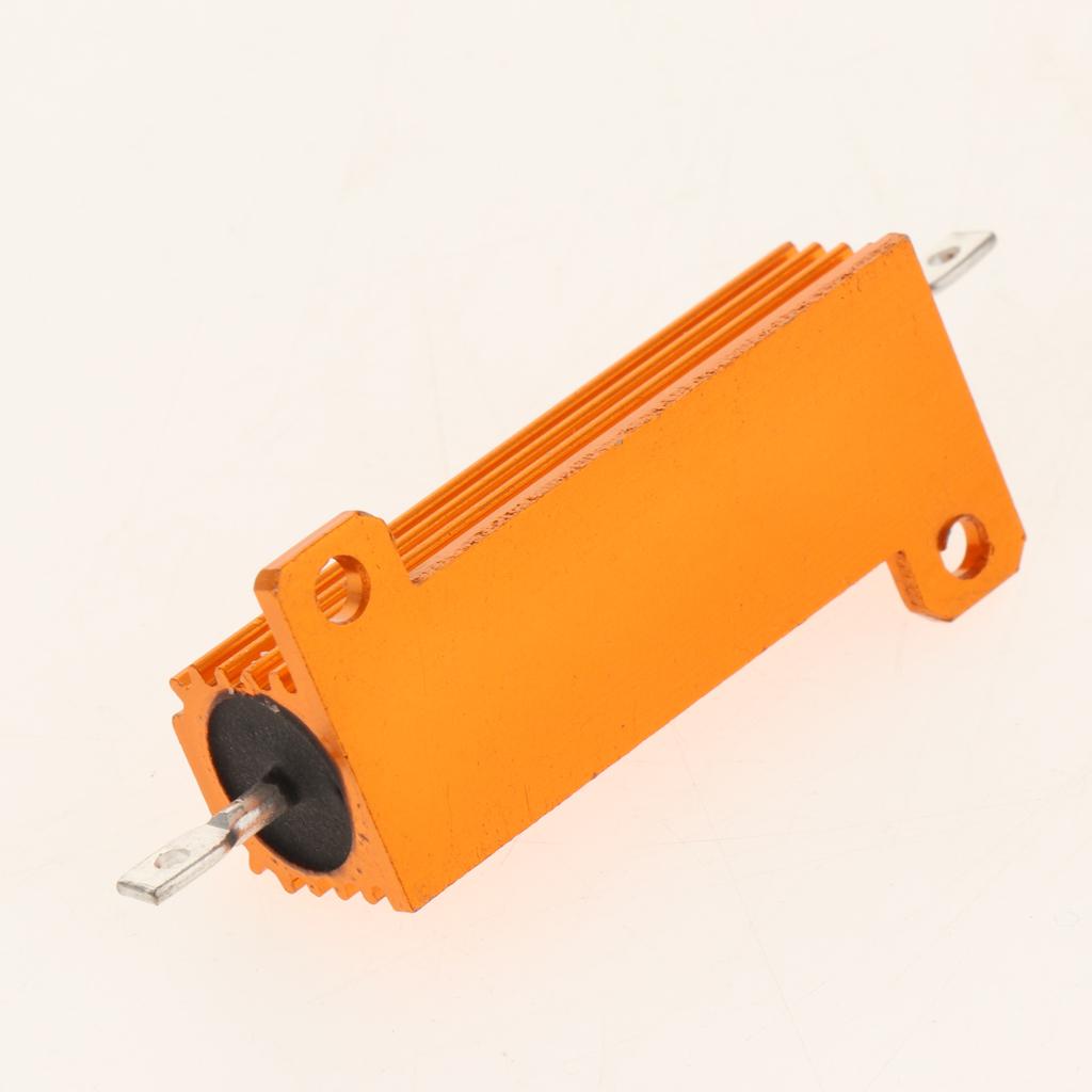 Gold Aluminum Shell resistor RX24 50W High Power Resistor For LED Bulb 100R