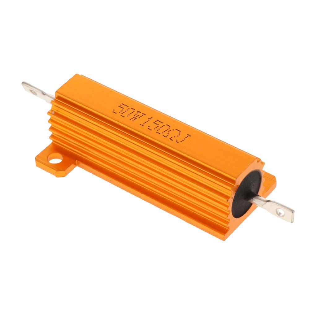 Gold Aluminum Shell resistor RX24 50W High Power Resistor For LED Bulb 150R