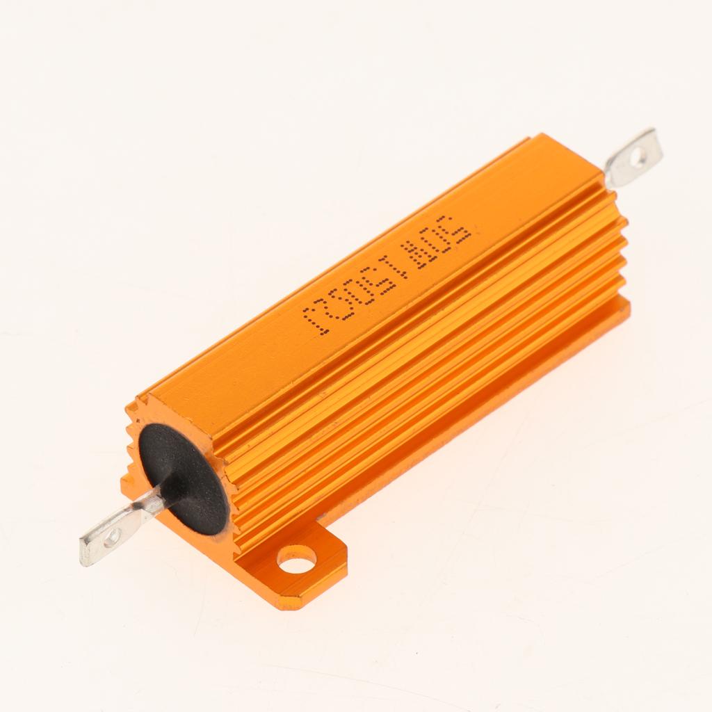 Gold Aluminum Shell resistor RX24 50W High Power Resistor For LED Bulb 150R