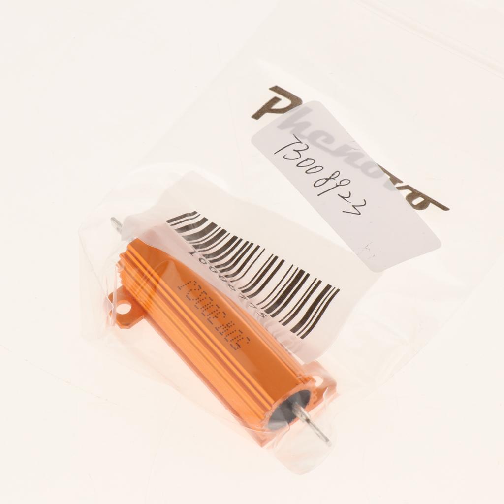 Gold Aluminum Shell resistor RX24 50W High Power Resistor For LED Bulb 300R