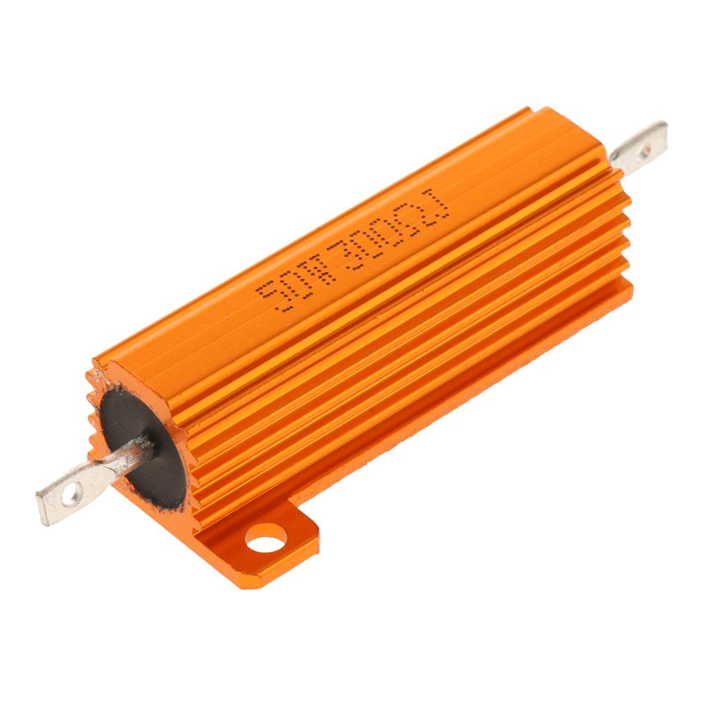 Gold Aluminum Shell resistor RX24 50W High Power Resistor For LED Bulb 300R