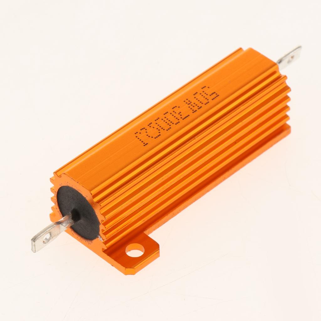 Gold Aluminum Shell resistor RX24 50W High Power Resistor For LED Bulb 300R