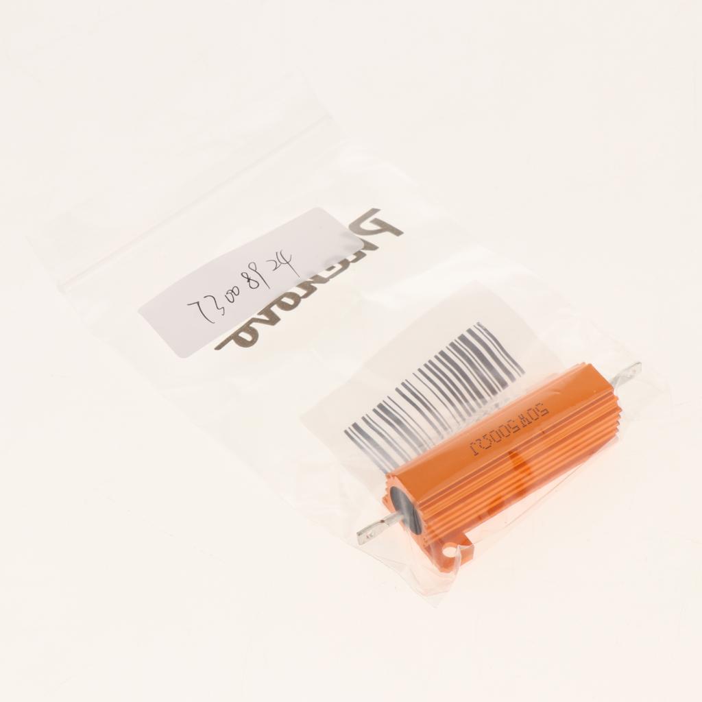 Gold Aluminum Shell resistor RX24 50W High Power Resistor For LED Bulb 500R