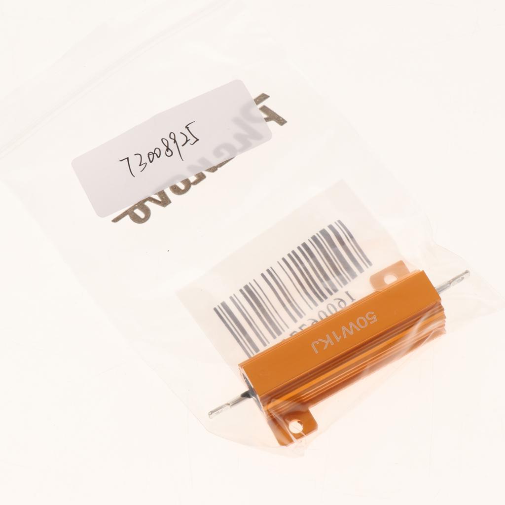 Gold Aluminum Shell resistor RX24 50W High Power Resistor For LED Bulb 1K