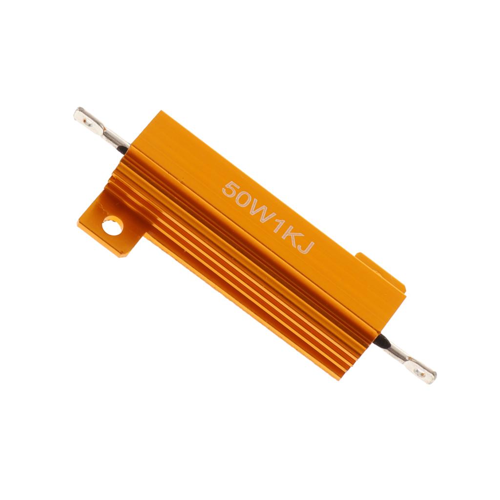 Gold Aluminum Shell resistor RX24 50W High Power Resistor For LED Bulb 1K