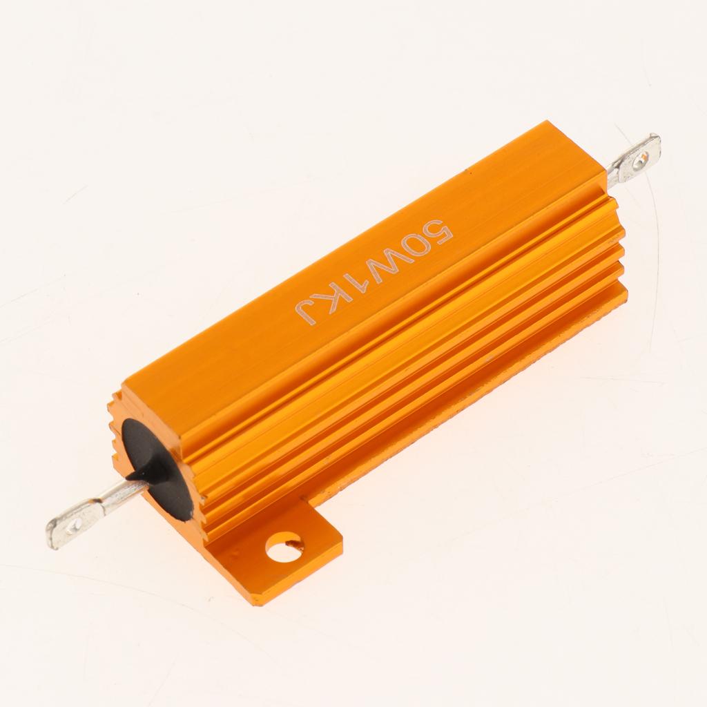 Gold Aluminum Shell resistor RX24 50W High Power Resistor For LED Bulb 1K