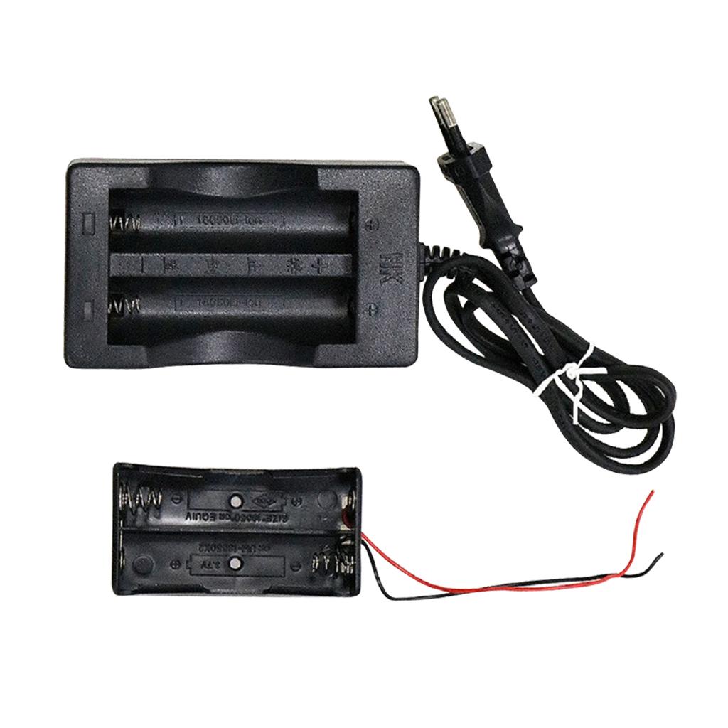 18650 Lithium Battery Charger + 2 Battery Holder Box 2 battery packs