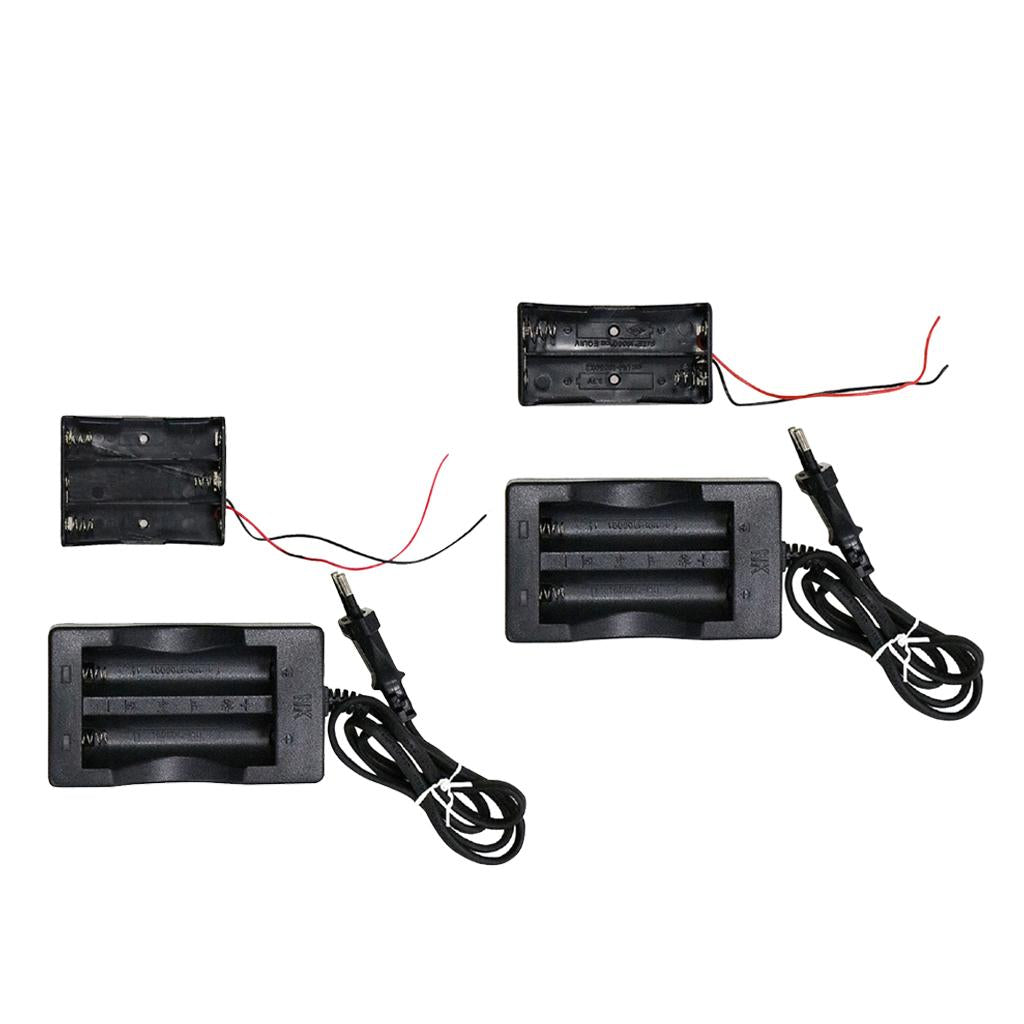 18650 Lithium Battery Charger + 2 Battery Holder Box 2 battery packs
