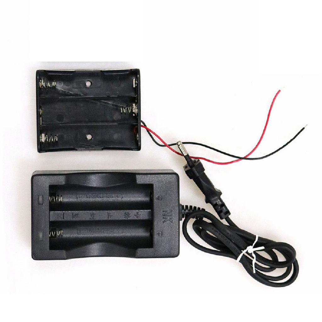 18650 Lithium Battery Charger + 2 Battery Holder Box 3 battery packs