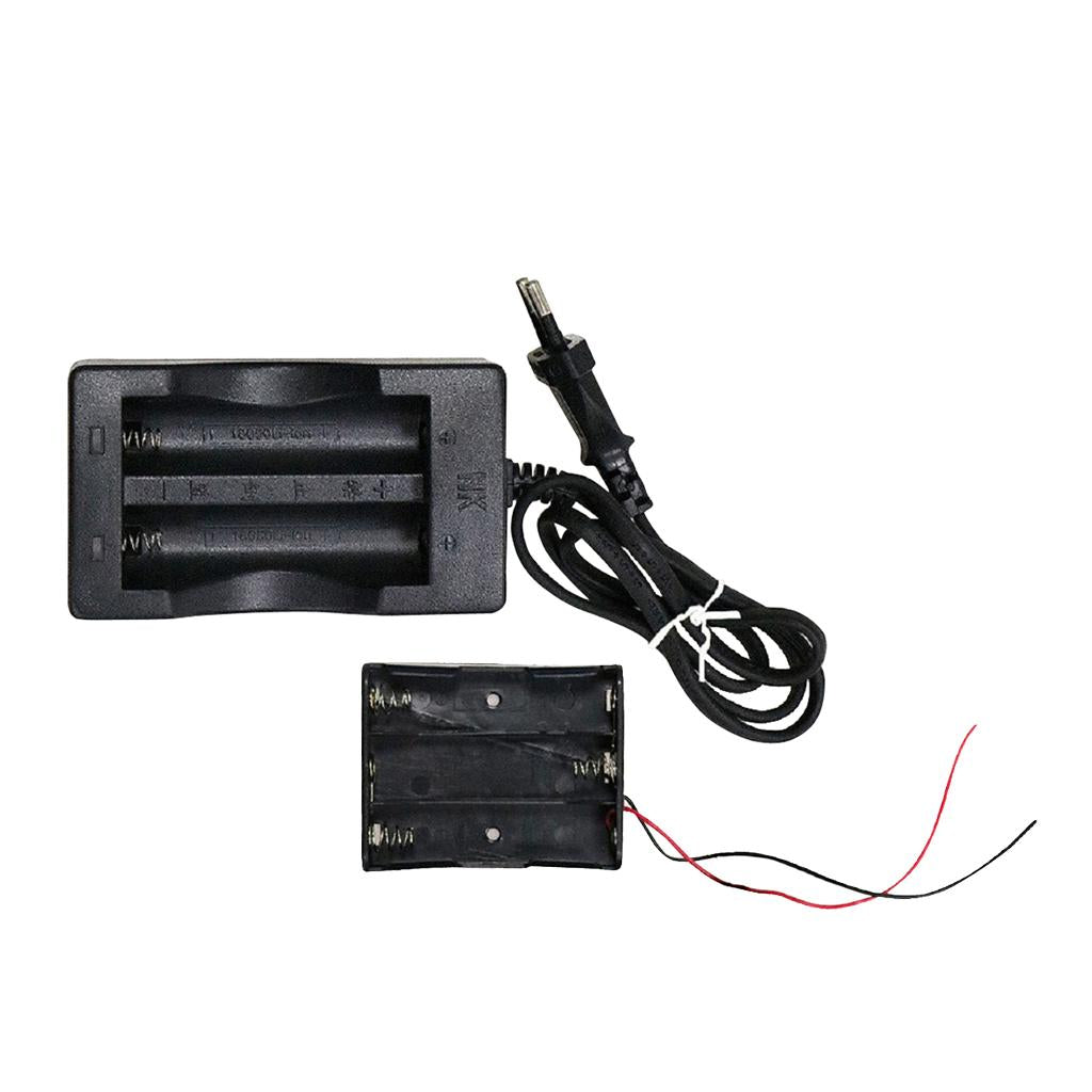 18650 Lithium Battery Charger + 2 Battery Holder Box 3 battery packs