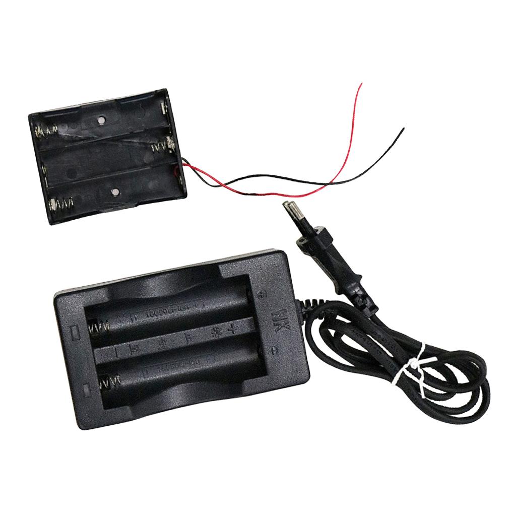 18650 Lithium Battery Charger + 2 Battery Holder Box 3 battery packs