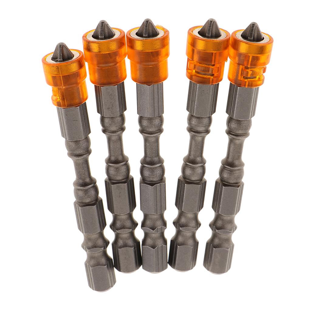5 in 1 Phillips Cross Screwdriver Bit Set Hex for Drill Screw Driver orange