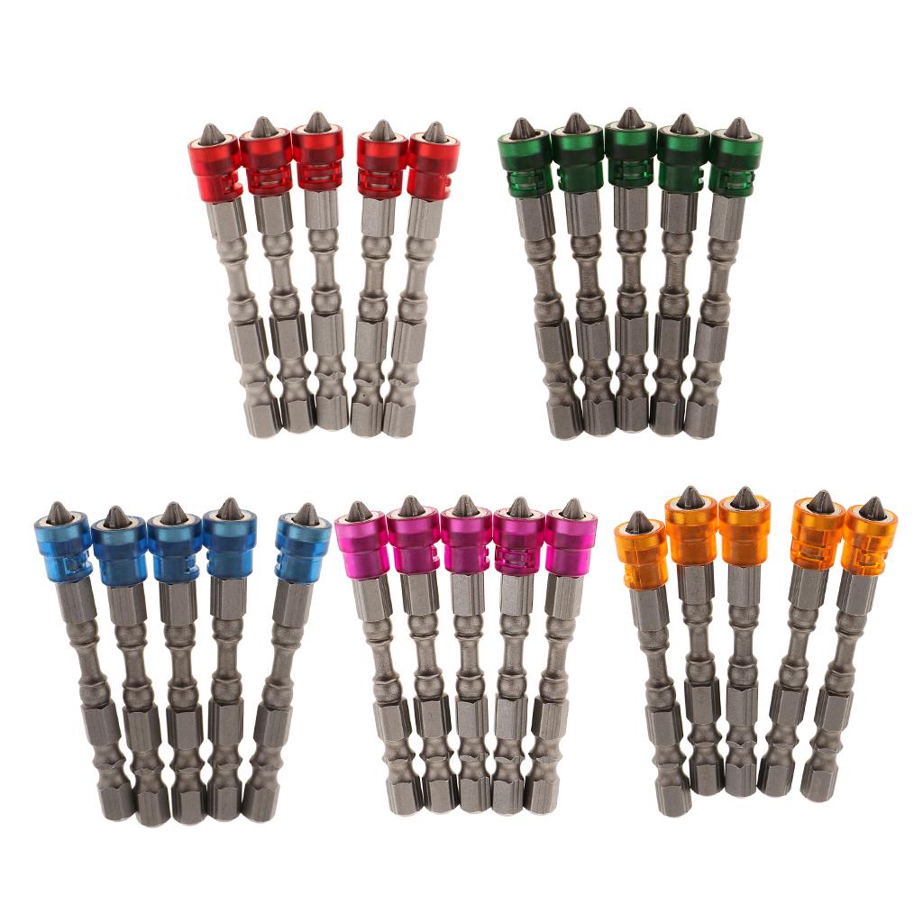 5 in 1 Phillips Cross Screwdriver Bit Set Hex for Drill Screw Driver orange