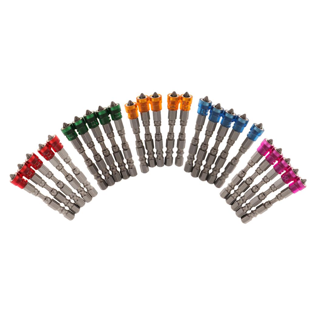 5 in 1 Phillips Cross Screwdriver Bit Set Hex for Drill Screw Driver orange