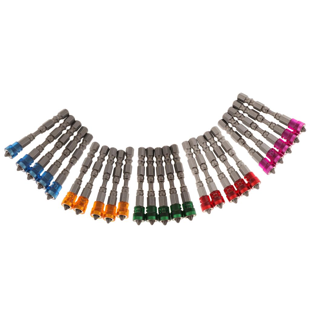 5 in 1 Phillips Cross Screwdriver Bit Set Hex for Drill Screw Driver orange