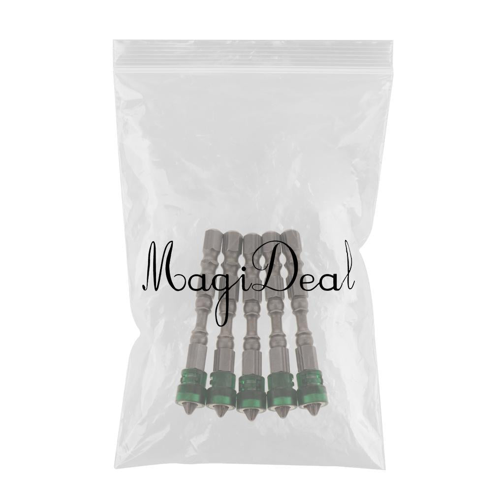 5 in 1 Phillips Cross Screwdriver Bit Set Hex for Drill Screw Driver Green