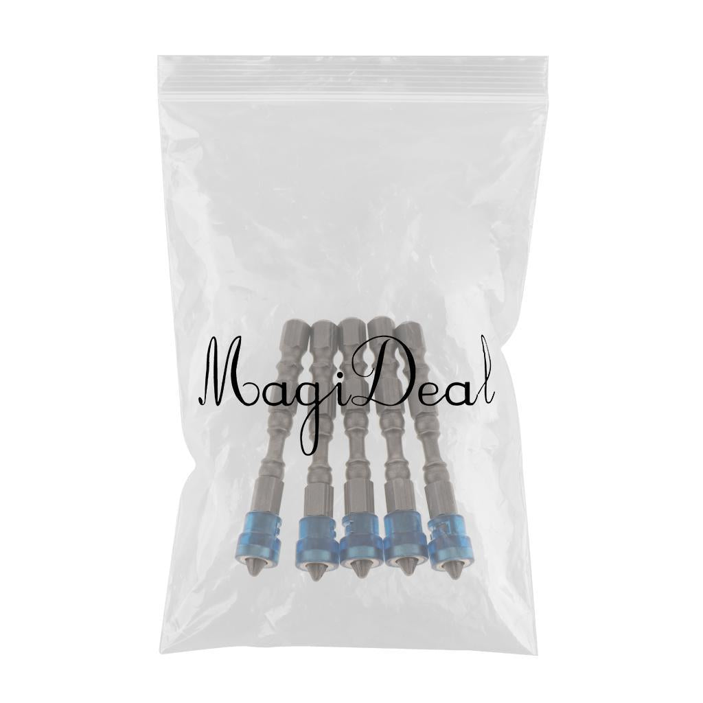 5 in 1 Phillips Cross Screwdriver Bit Set Hex for Drill Screw Driver Blue