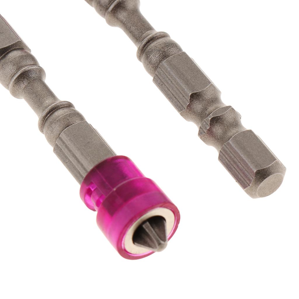 5 in 1 Phillips Cross Screwdriver Bit Set Hex for Drill Screw Driver Purple