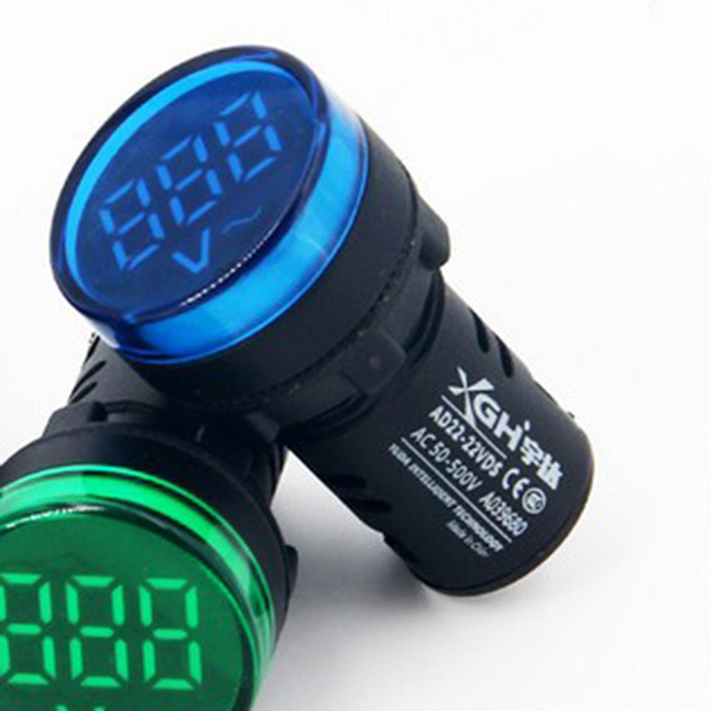AC Voltage Digital LED Display Voltmeter AC 50 500V Voltage Meter Monitor Volt Detetor Blue