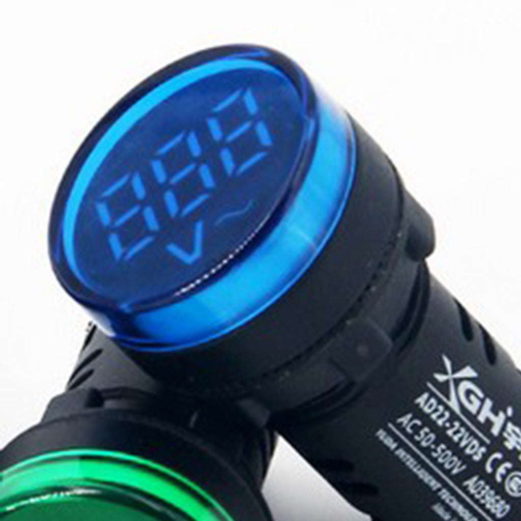 AC Voltage Digital LED Display Voltmeter AC 50 500V Voltage Meter Monitor Volt Detetor Blue