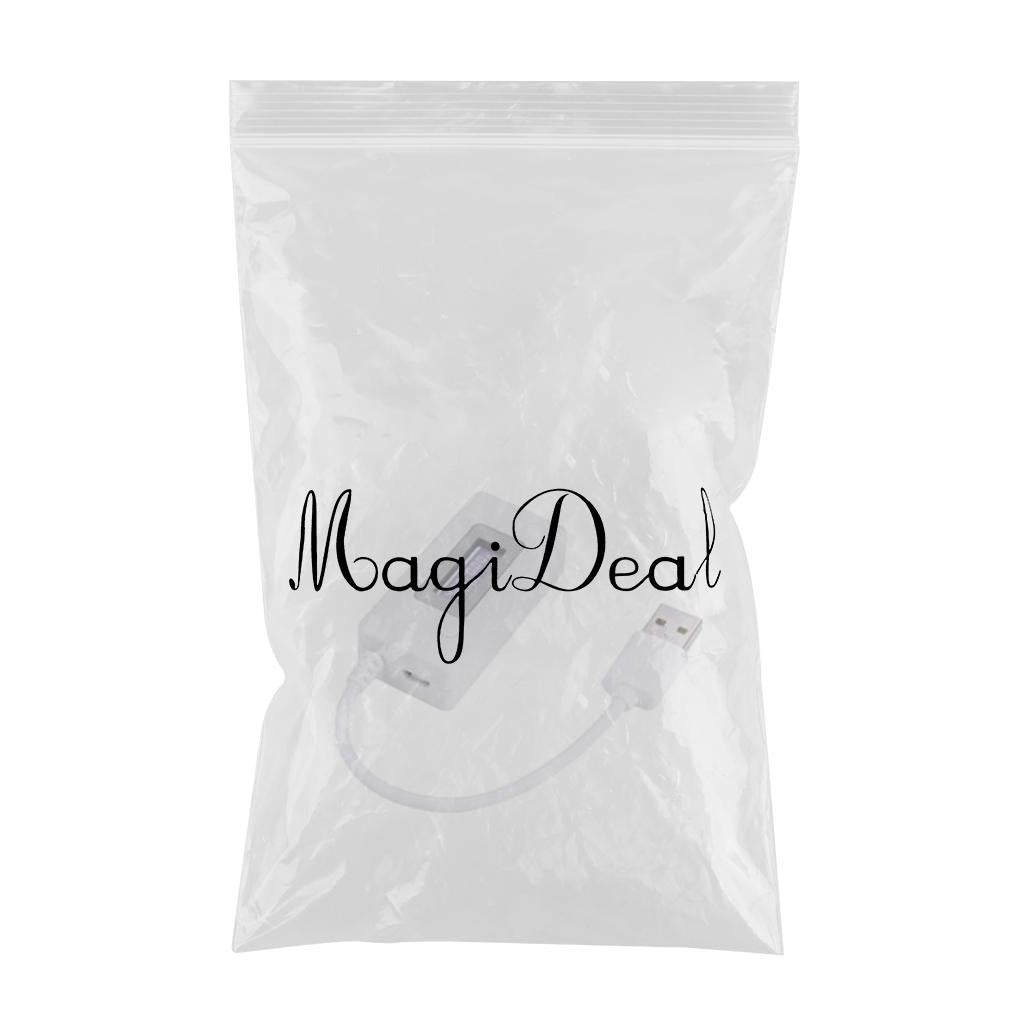 Mini Dual USB Current Voltage Tester USB Ammeter Charging Tester Monitor USB Ports Digital Display DC 4 30V, 0 99 hours