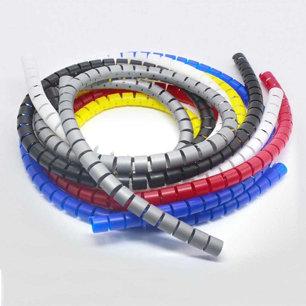 PE Cable Sleeve Cable Bundler Management Cord Organizer System Silver