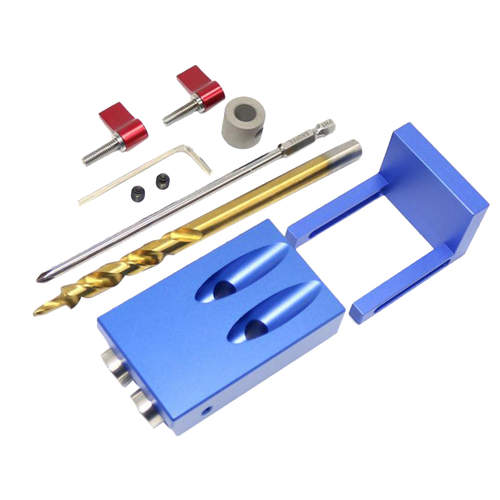 Mini Pocket Hole Drill Dowel Jig Step Drilling Bit Woodworking Tool Kits