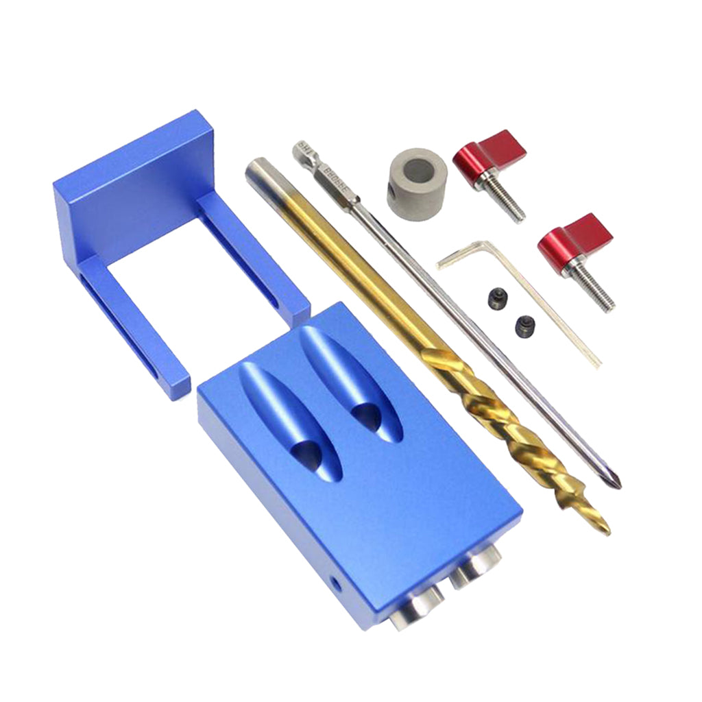 Mini Pocket Hole Drill Dowel Jig Step Drilling Bit Woodworking Tool Kits