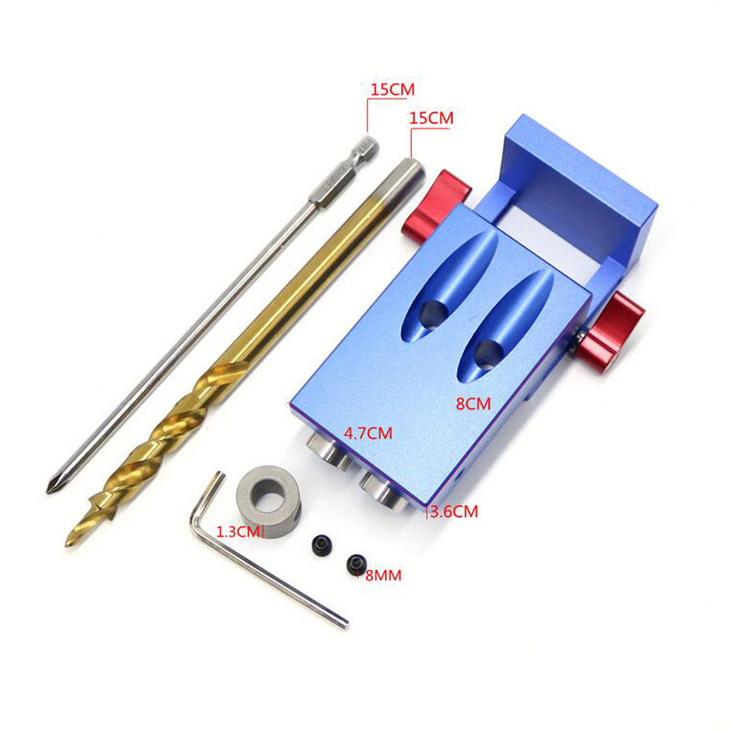 Mini Pocket Hole Drill Dowel Jig Step Drilling Bit Woodworking Tool Kits