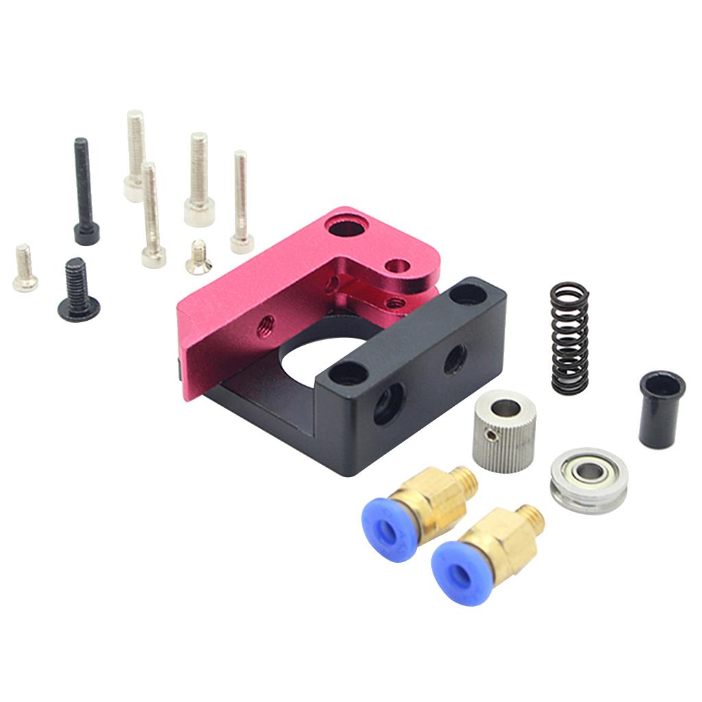 Aluminum Alloy Black Red Extruder with Copper Sheath 3D Printer Left