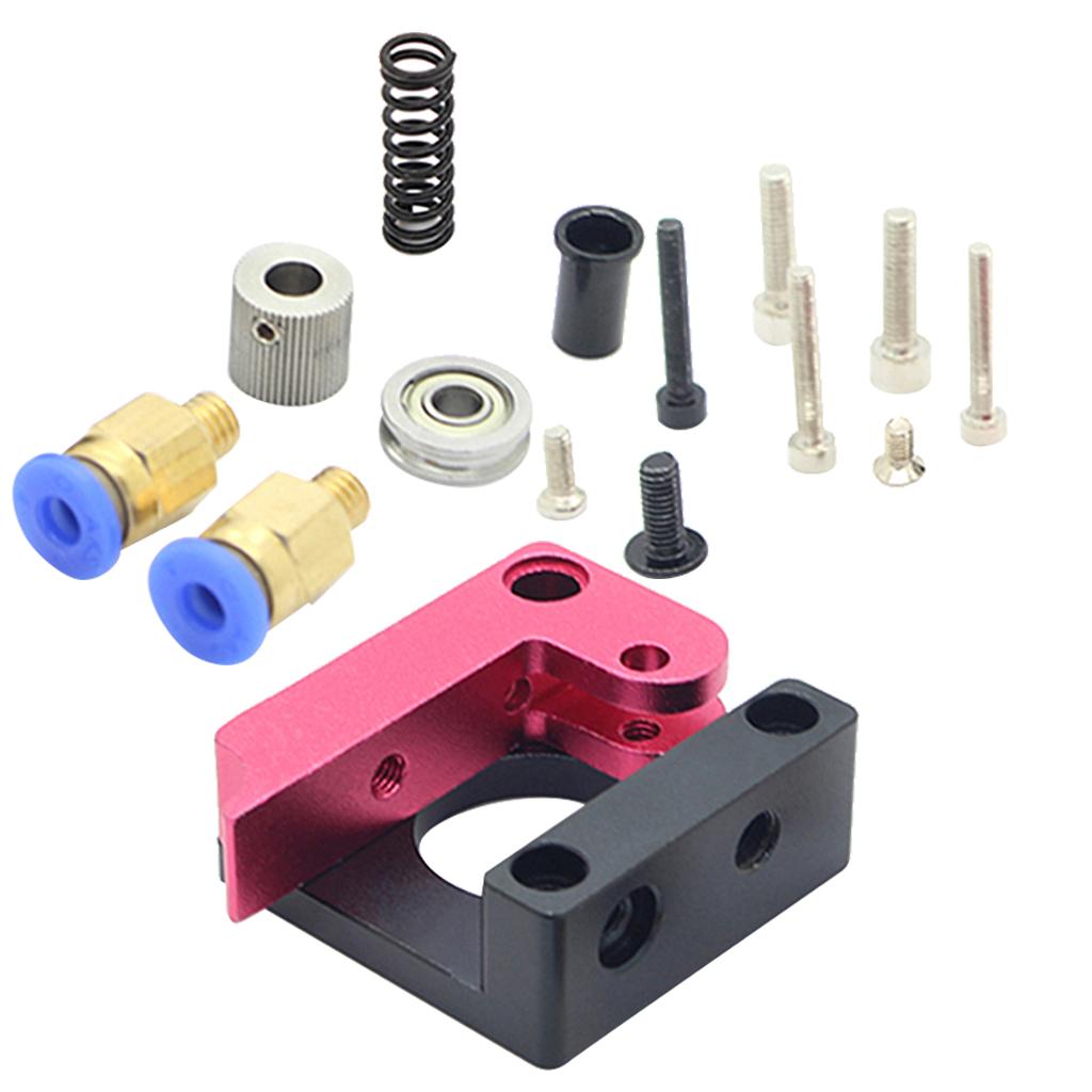 Aluminum Alloy Black Red Extruder with Copper Sheath 3D Printer Left