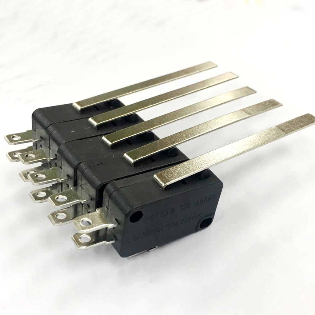 5 Pieces 15A 250VAC V 15 Button SPDT 1NO 1NC Micro Switch with Lever