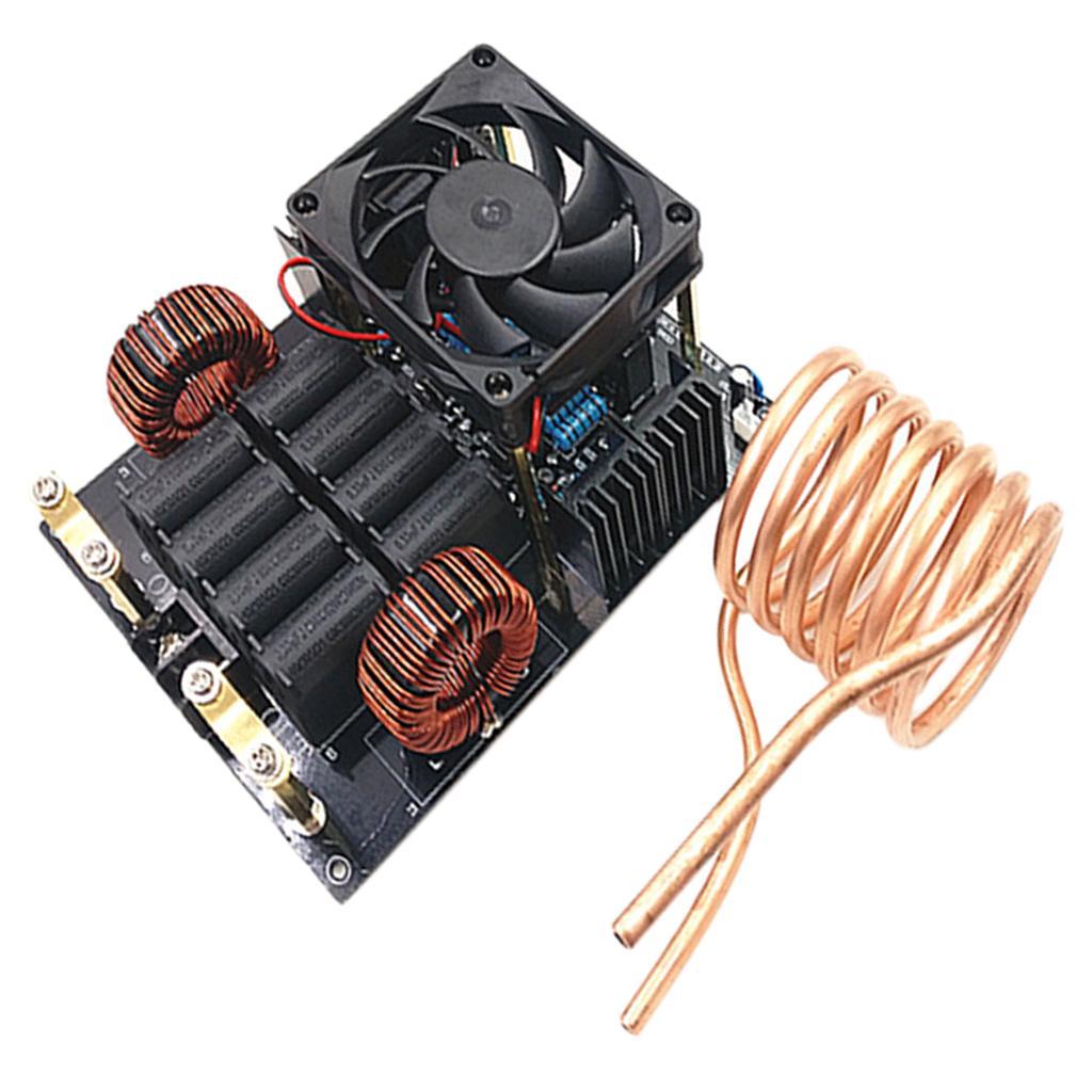 ZVS High Frequency Induction Heating Machine with Copper Coil 1000W