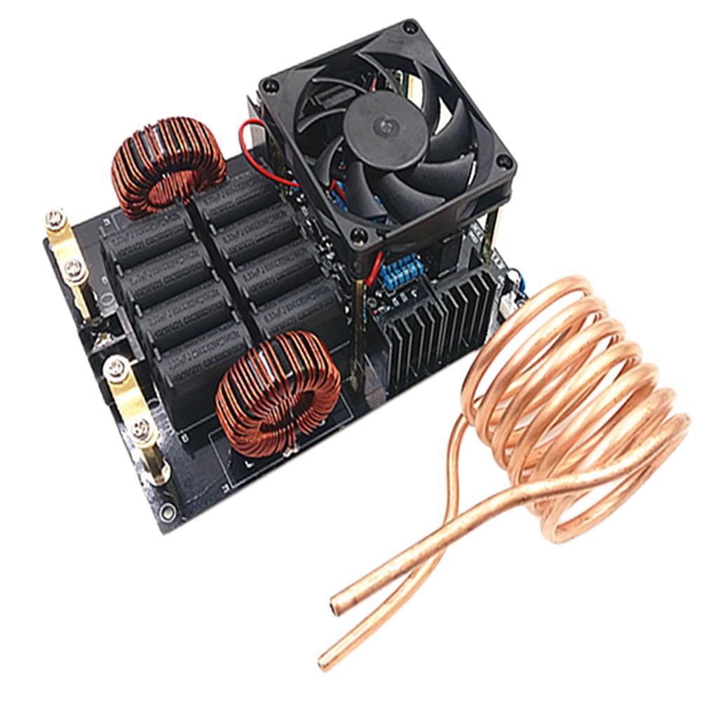 ZVS High Frequency Induction Heating Machine with Copper Coil 1000W