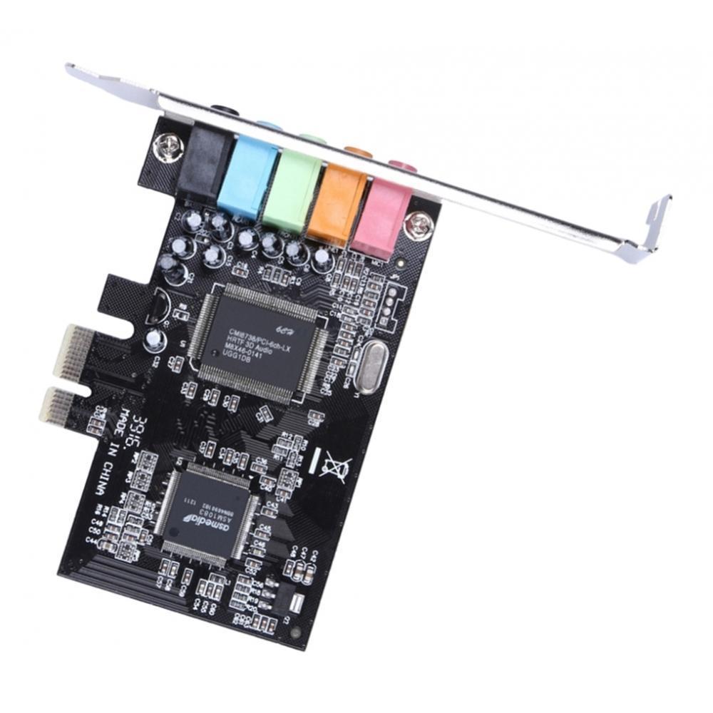 PCI E Express 6 Channel 5.1 CMI8738 3D Audio Sound Card for PC WIN2000 WINXP