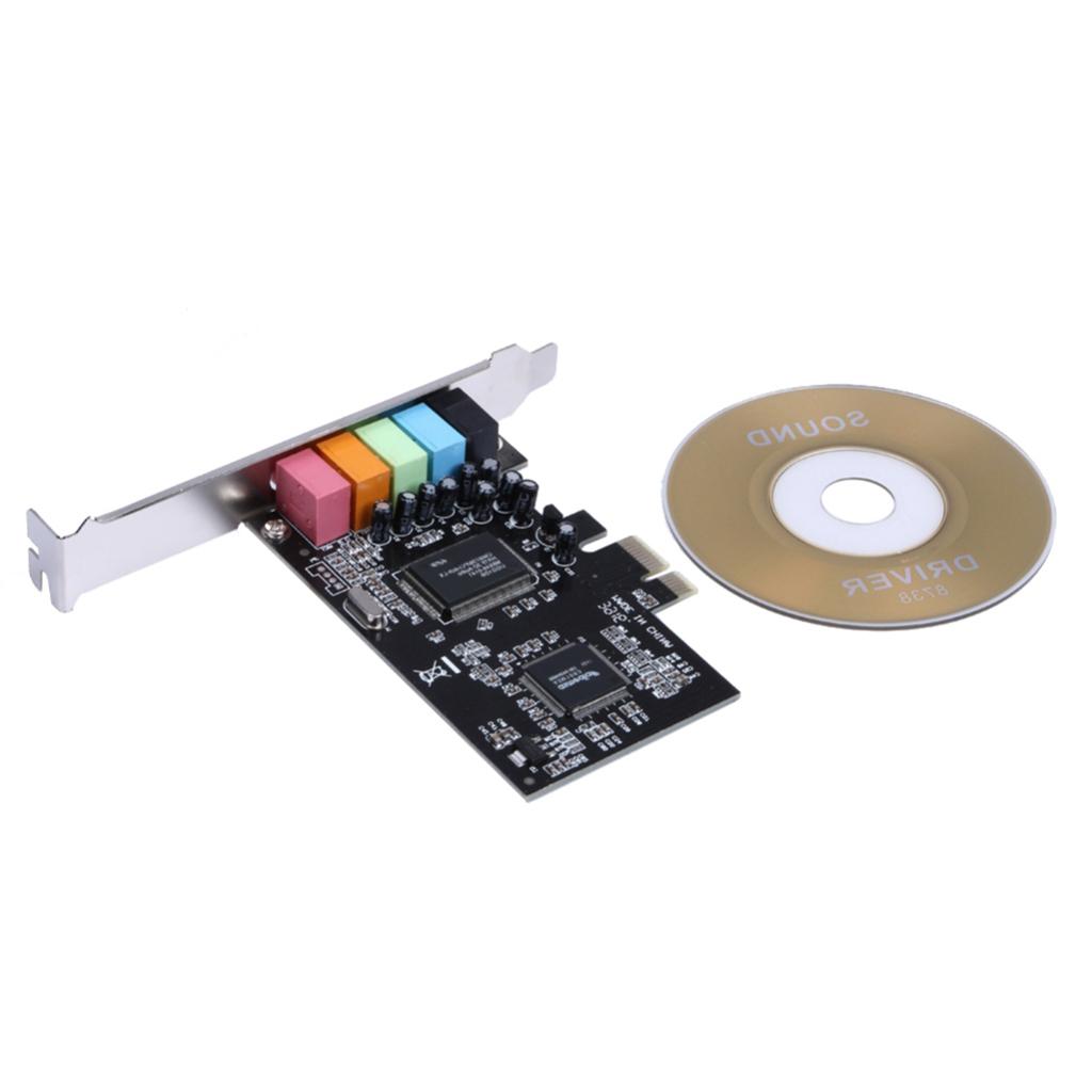 PCI E Express 6 Channel 5.1 CMI8738 3D Audio Sound Card for PC WIN2000 WINXP