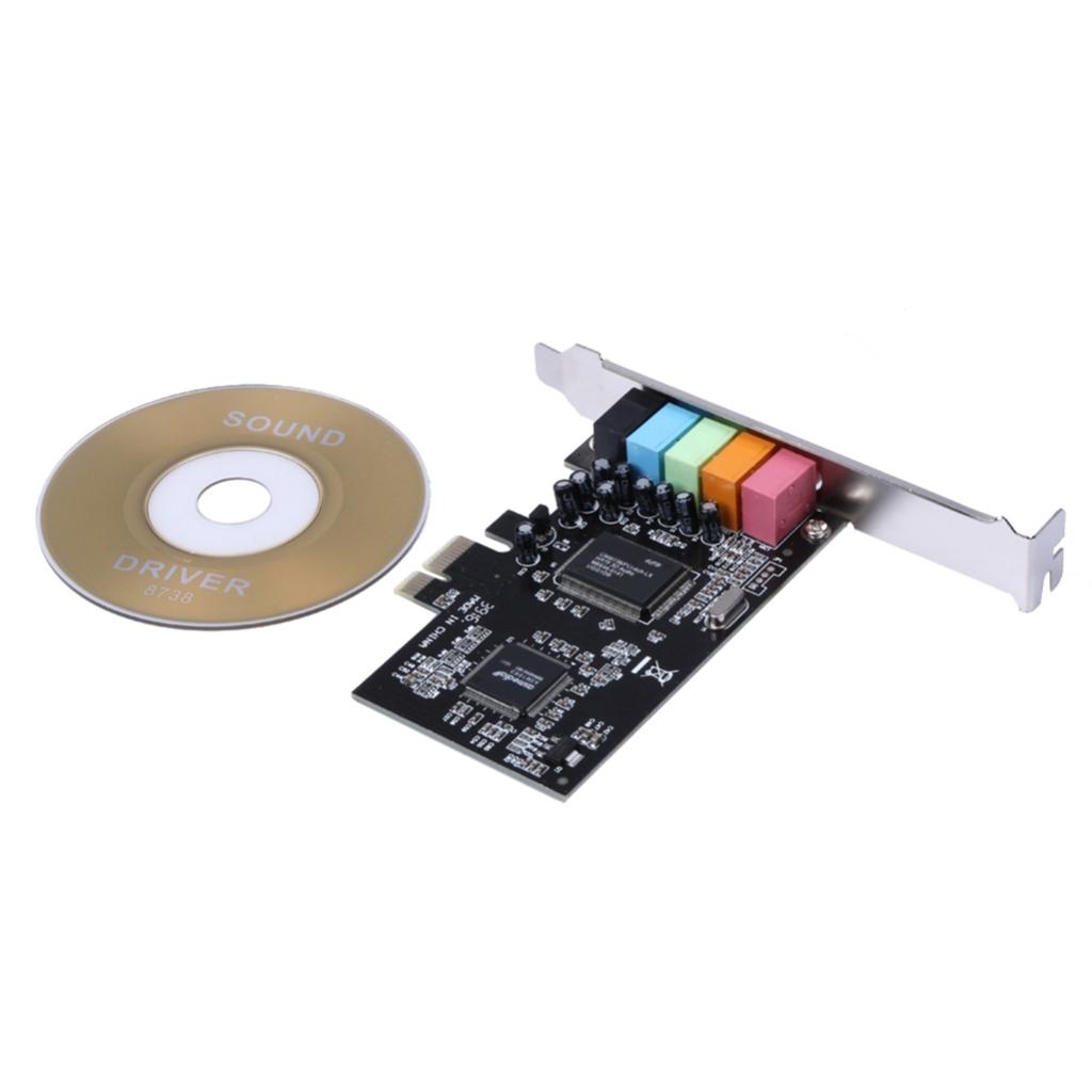 PCI E Express 6 Channel 5.1 CMI8738 3D Audio Sound Card for PC WIN2000 WINXP
