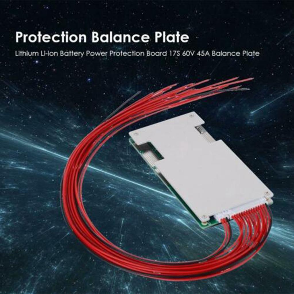 17 String 60V 45A Lithium Battery BMS PCB System Protection Board