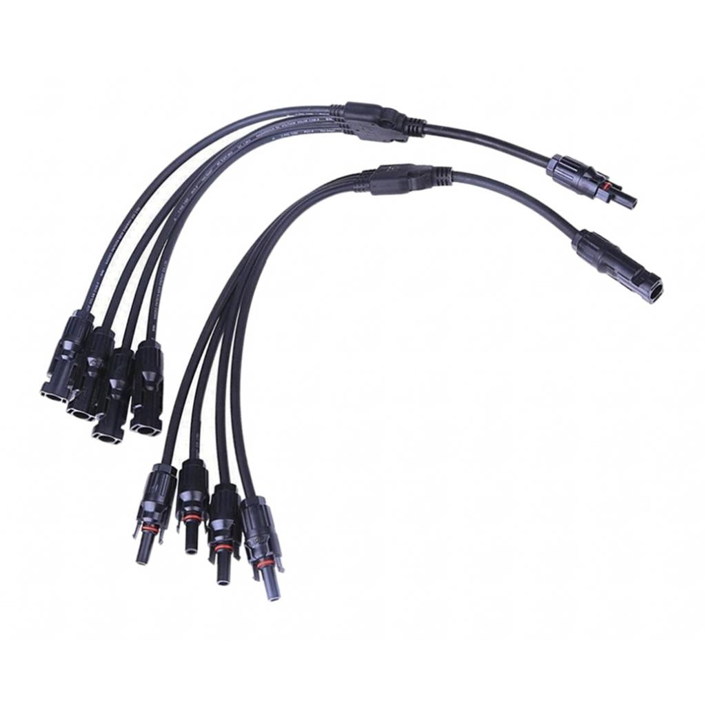 MC4 Solar Panel Cable Y Branch Connector Adapter Splitter Combiner 4 to 1