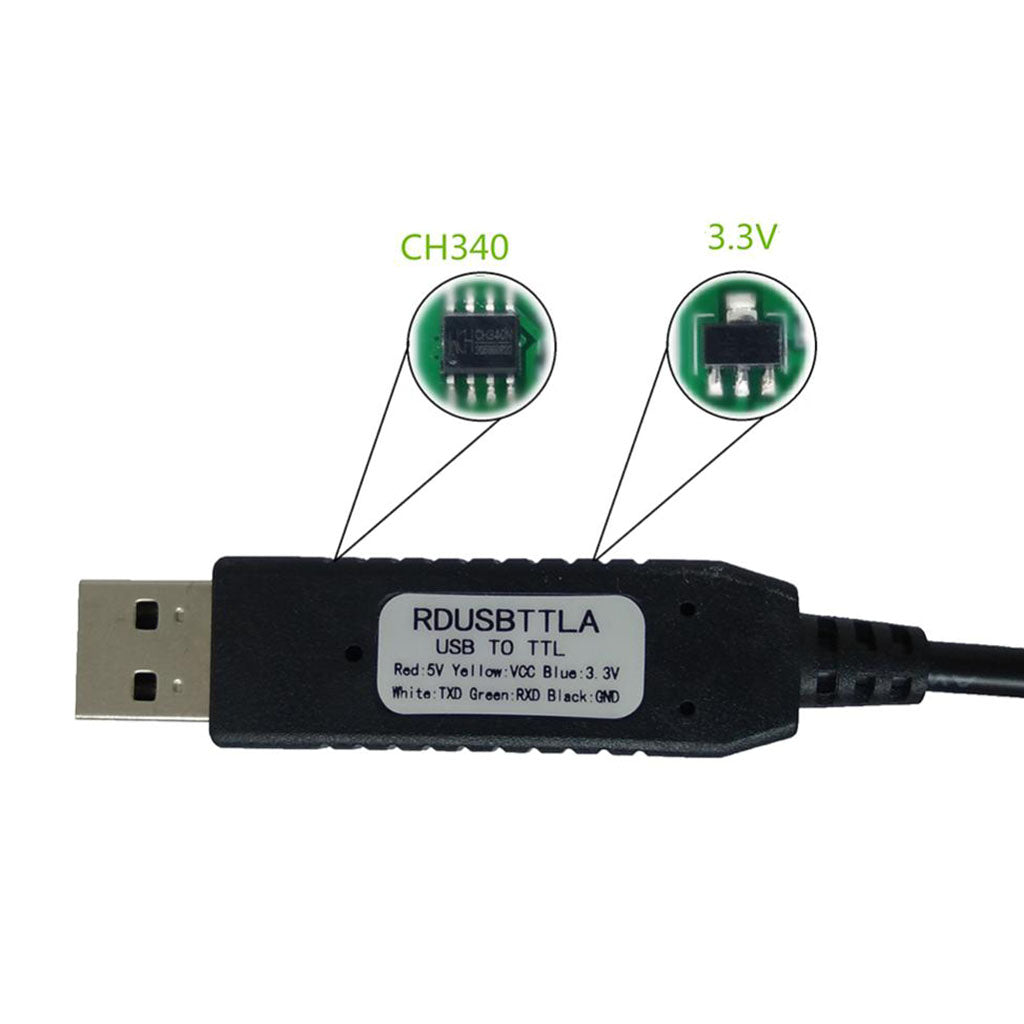 USB to TTL Serial Cable 3.3V Converter Adapter TX RX Signal Female Socket