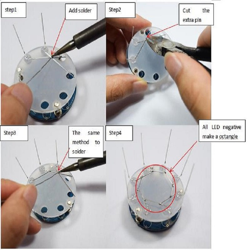 DIY LED Cylinder Kit Round w/ 23 Breathing Effect Garden Rome Decor Blue