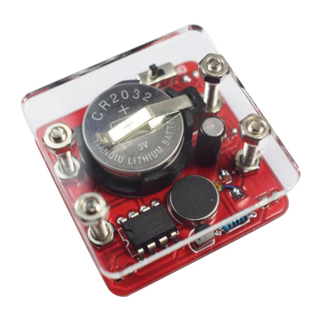 DIY Shaking LED Dice Kits Module with Small Vibration Motor Set White