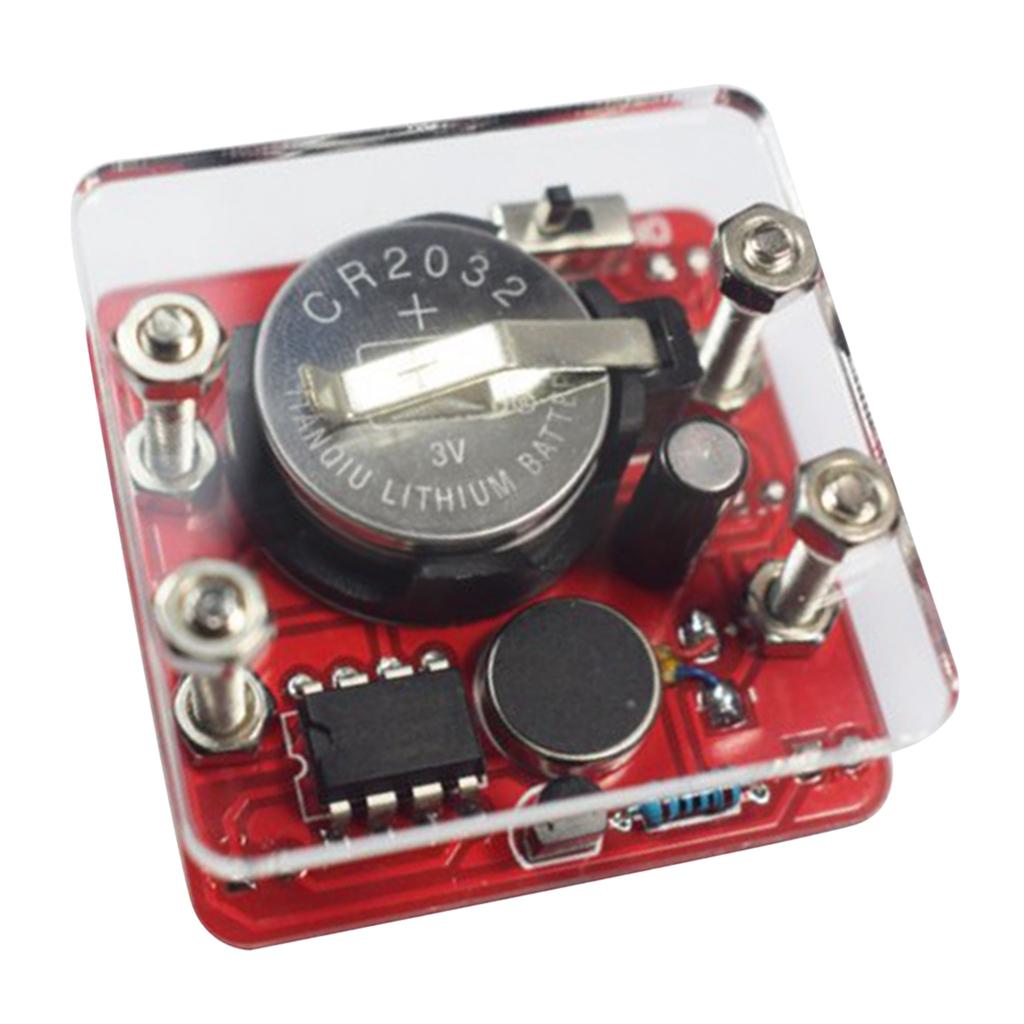 DIY Shaking LED Dice Kits Module with Small Vibration Motor Set White