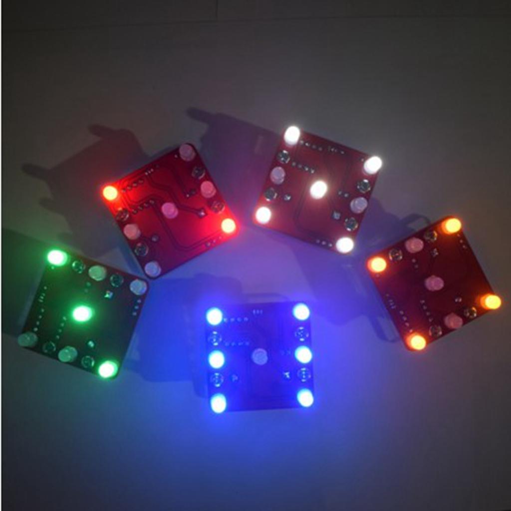 DIY Shaking LED Dice Kits Module with Small Vibration Motor Set White
