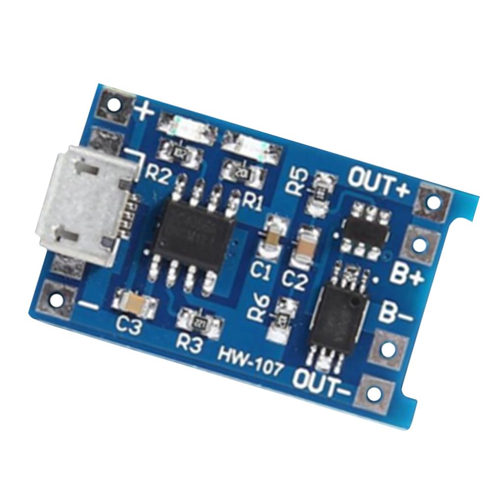 3.7 4.2V 18650 Lithium Battery Charger Module Board with Dual Protection