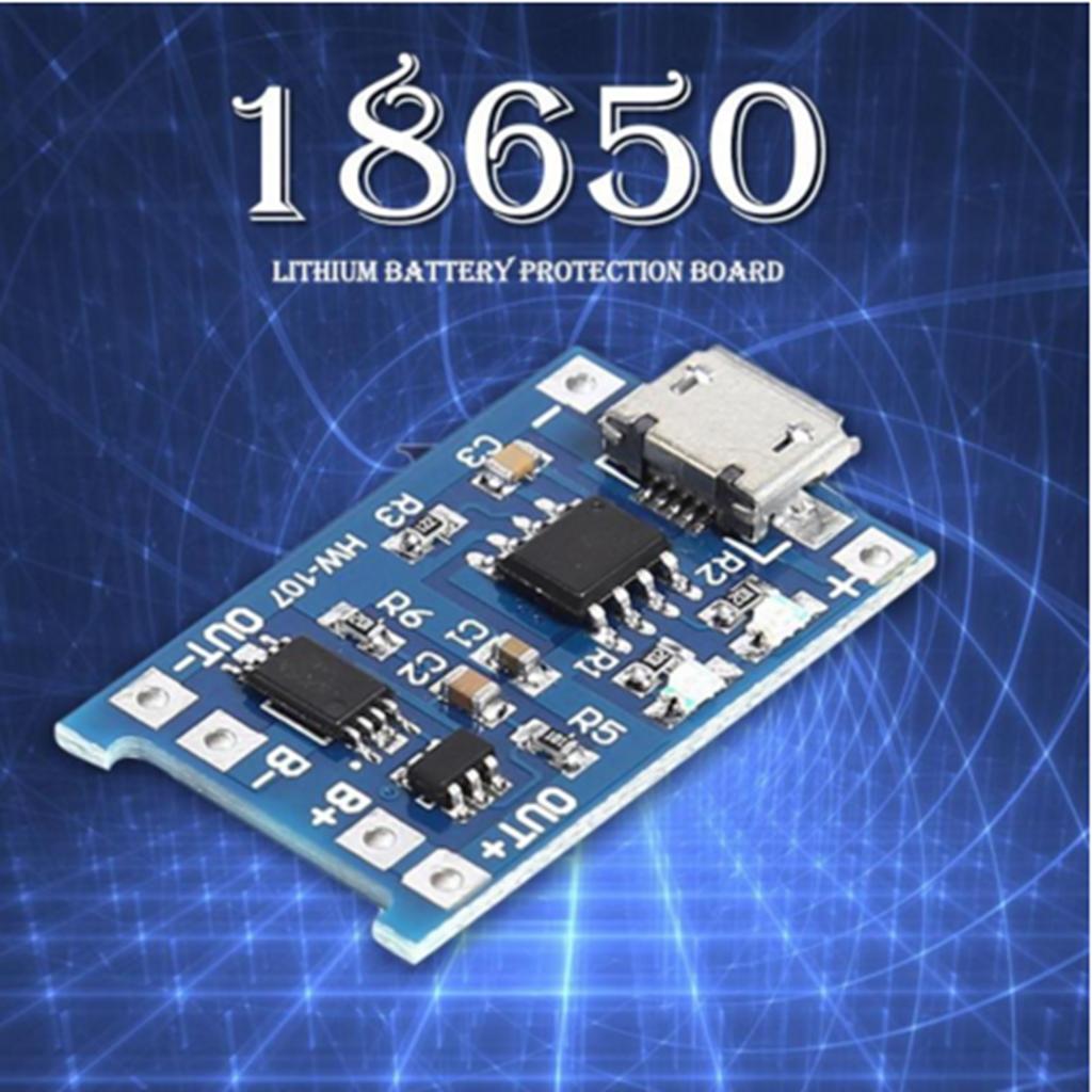 3.7 4.2V 18650 Lithium Battery Charger Module Board with Dual Protection