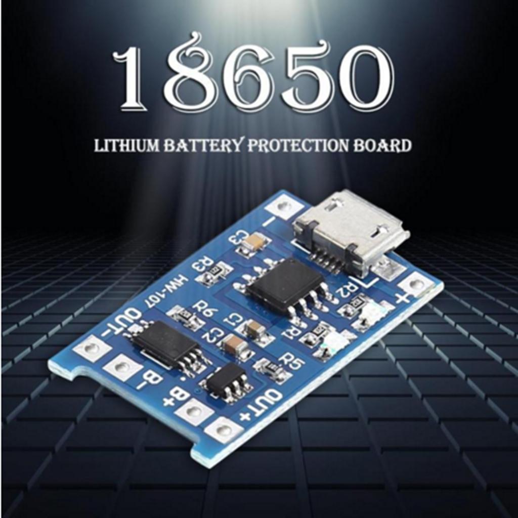 3.7 4.2V 18650 Lithium Battery Charger Module Board with Dual Protection