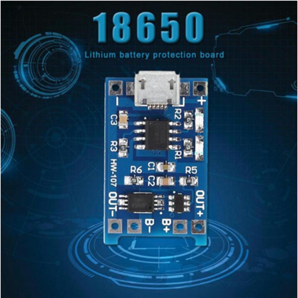 3.7 4.2V 18650 Lithium Battery Charger Module Board with Dual Protection